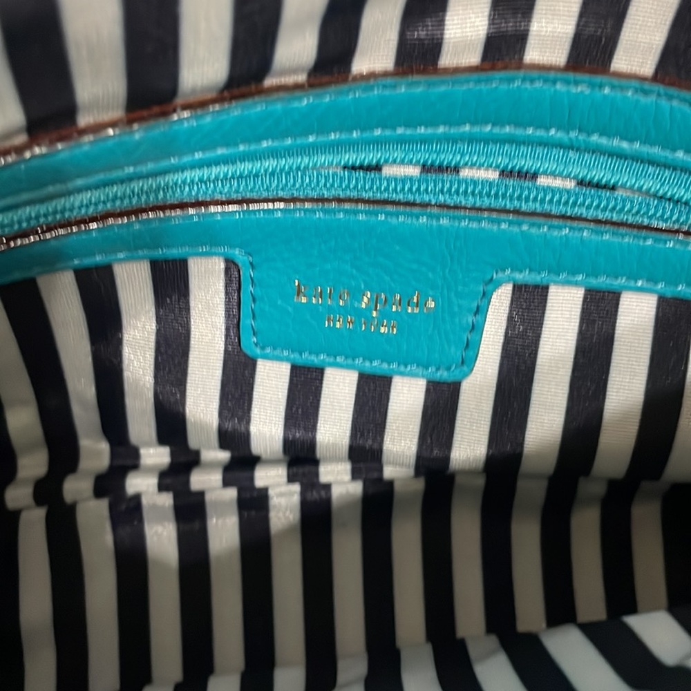Kate spade teal color genuine leather bag - Picture 10 of 10